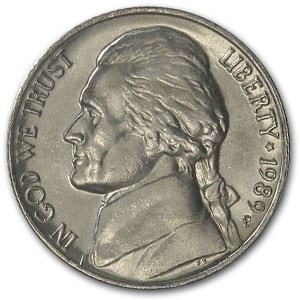 1989-P Jefferson Nickel BU 1989-P Jefferson Nickel BU